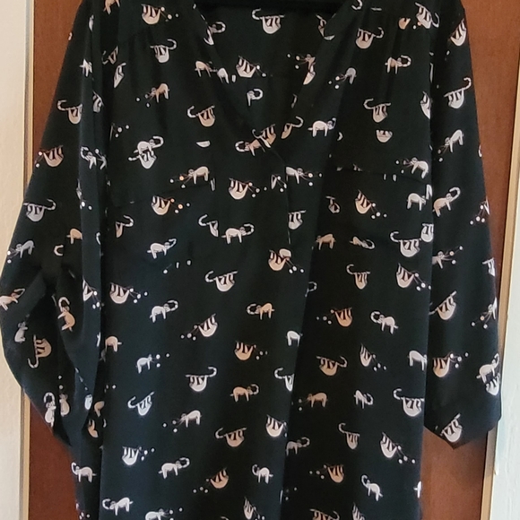 HARPER GEORGETTE PULLOVER 3/4 SLEEVE BLOUSE, size 5 - Picture 8 of 15